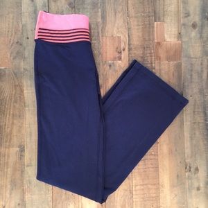 LULULEMON Navy/Pink Flare Groove Workout Pants-6